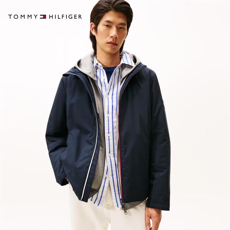 Tommy Hilfiger Men's Color-Block Hooded Padded Jacket