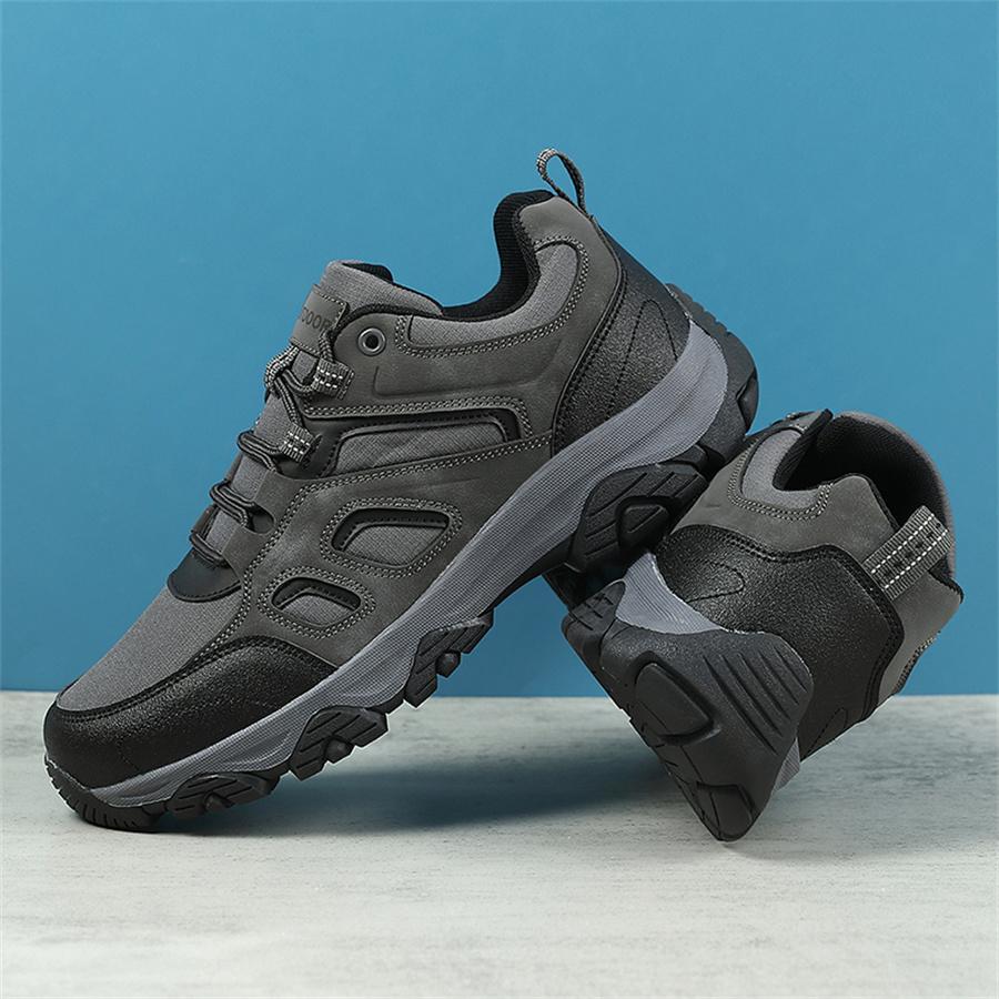 Fashion New Men Outdoor Mountaineering Shoes Comfortable Thick Soled PU Sneakers Hiking Wear Resistant Casual Travel Shoes Zapatillas