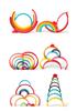 Children's Wooden 4-in-1 Rainbow Arch Bridge Stacking Blocks Early Education Toy