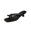 Beautiful toe shoes fairy sandals small vacation thick heel bow slippers French 2025 summer new cool slippers
