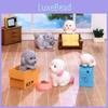 Charming Tiny Dog Figure Resin Art Cartoon Style Keychain And Diy Decorations