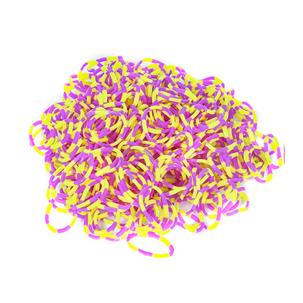 600pcs Elastic Colorful Rubber Loom Bands for Boy Girl Kids Weaving DIY Craft Gift Bracelet Jewelry Making Accessories Supplies
