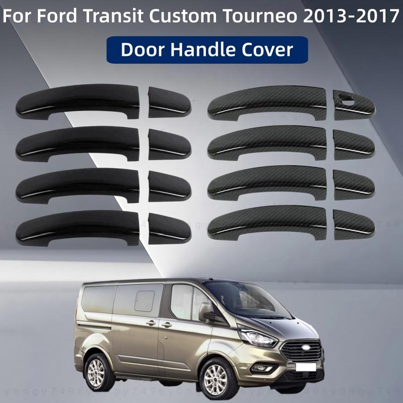 Car Upgrade Chrome Accessories Door Handle Cover Trim Paste Style For Ford Transit  Tourneo 2013 2014 2015 2016 2017