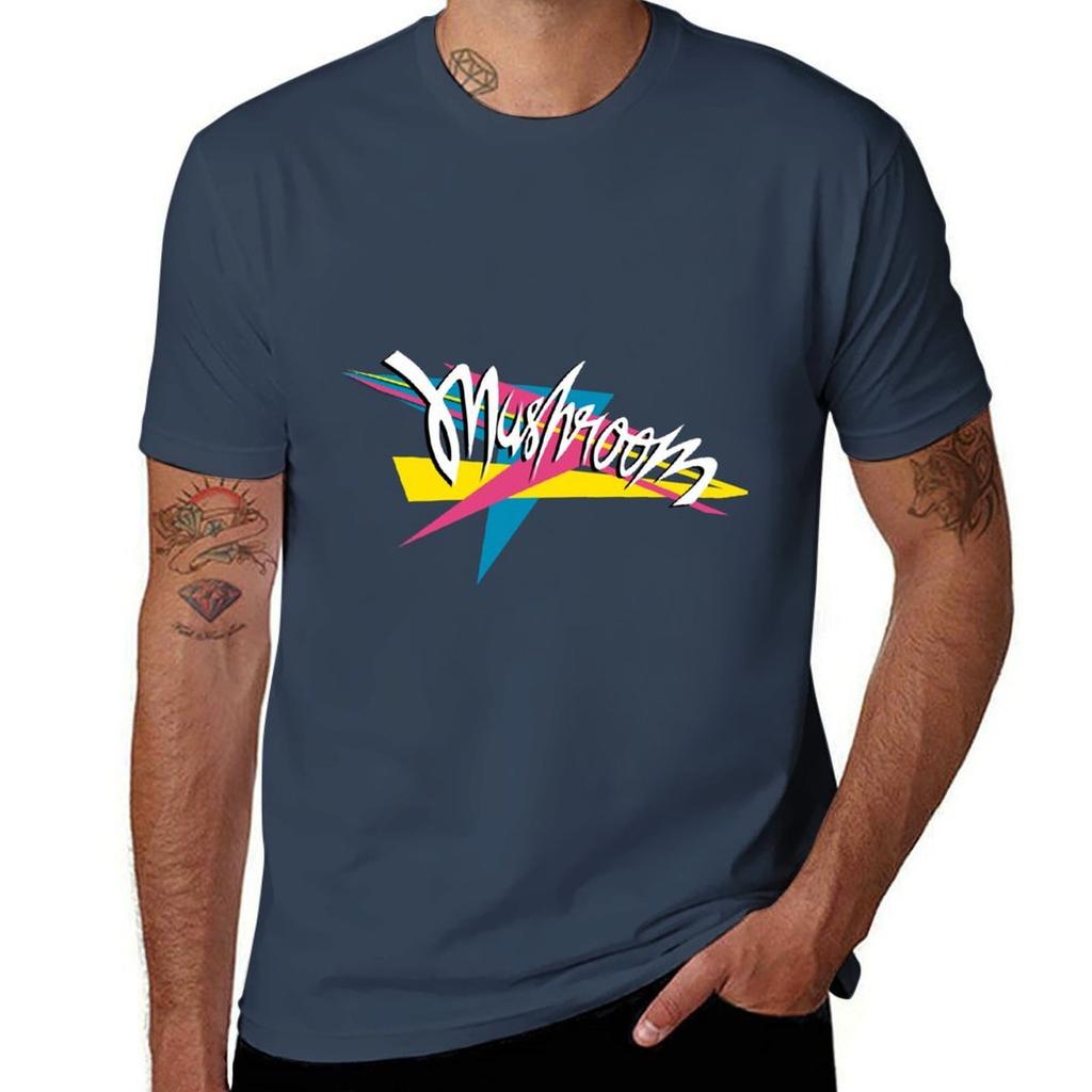Mushroom Records Tshirt Breathable Workout Short Sleeve Top Tshirt