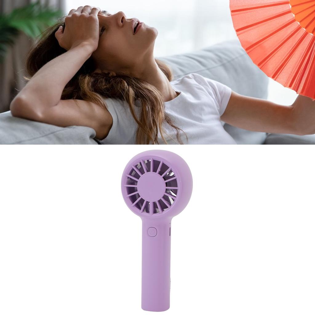 Handheld Fan 5 Speed Silent 5.5h Running Portable Fan with Buckle for Outdoor Beach Camping