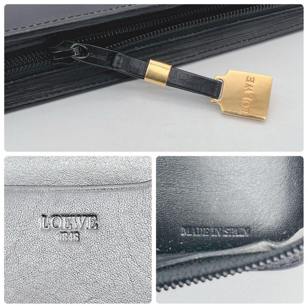 Used LOEWE Agenda, Agenda Cover, Anagram, Leather, Black