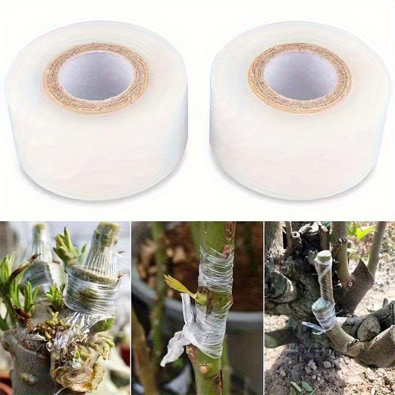 1 Rolle Selbstklebendes Pflanzenband für Baumveredelung, Verzweigung und Gartenstütze - Stark Nicht-Klebend, Flexibles Dehnbares Weißes Band