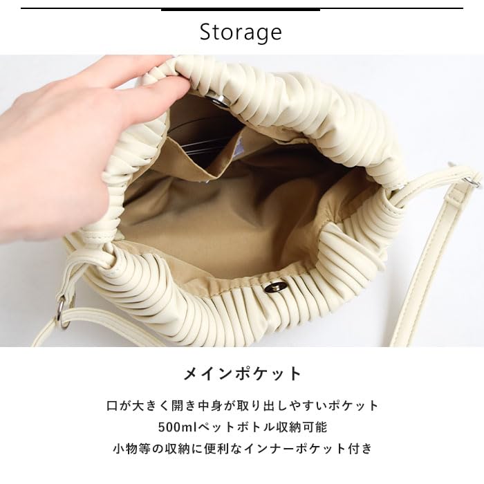 [Legato Largo] Pleated shoulder bag