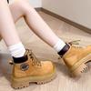 British Martin boots women's spring 2025 new retro heightening rhubarb boots thick-soled short boots tooling boots children