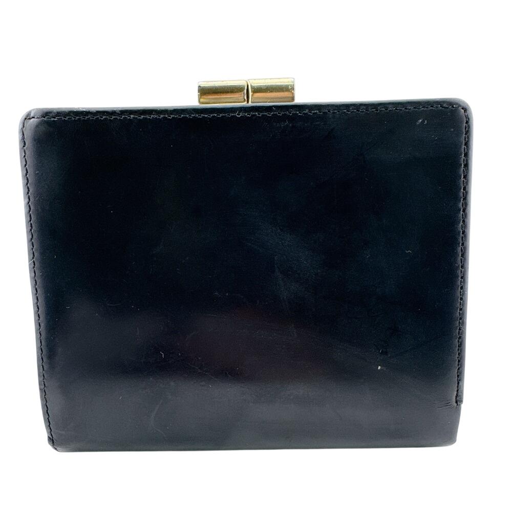 BURBERRY Gamaguchi Nova Check leather Bifold Wallet black leather Used