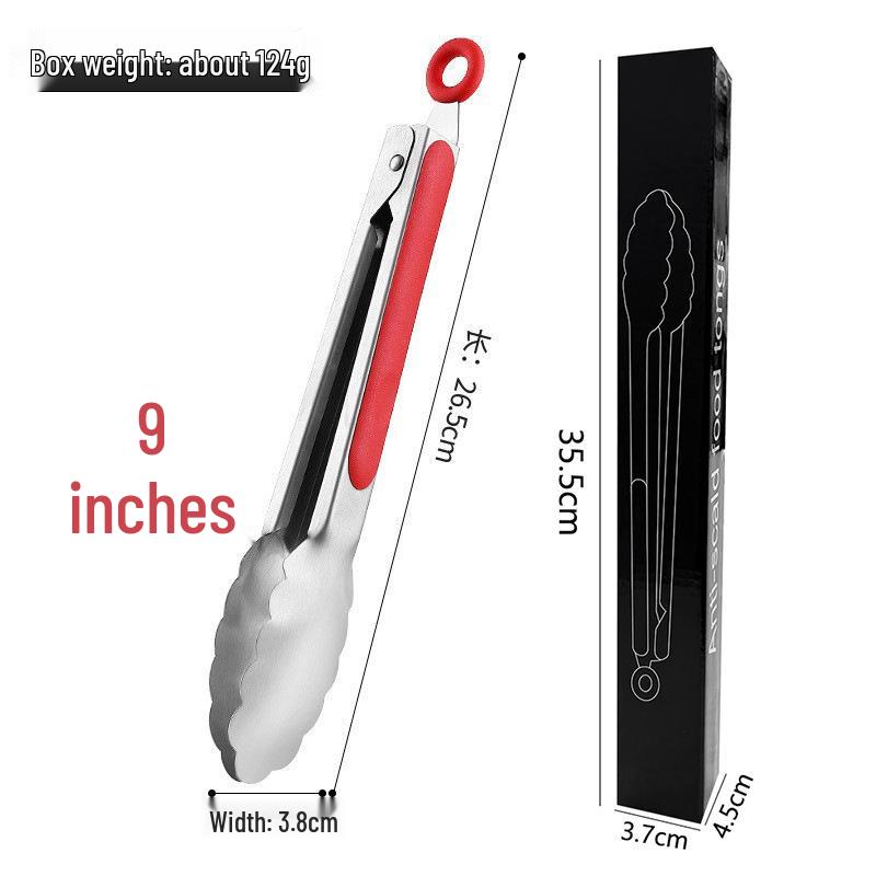 Stainless Steel Multi-Functional Kitchen Tongs for BBQ, Roasting & Baking - Free Shipping
