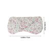 Cute Floral Corduroy Glasses Pouch with Snap Closure Eyeglass Sleeve Cover for Women Portable Quilted Sunglasses Case