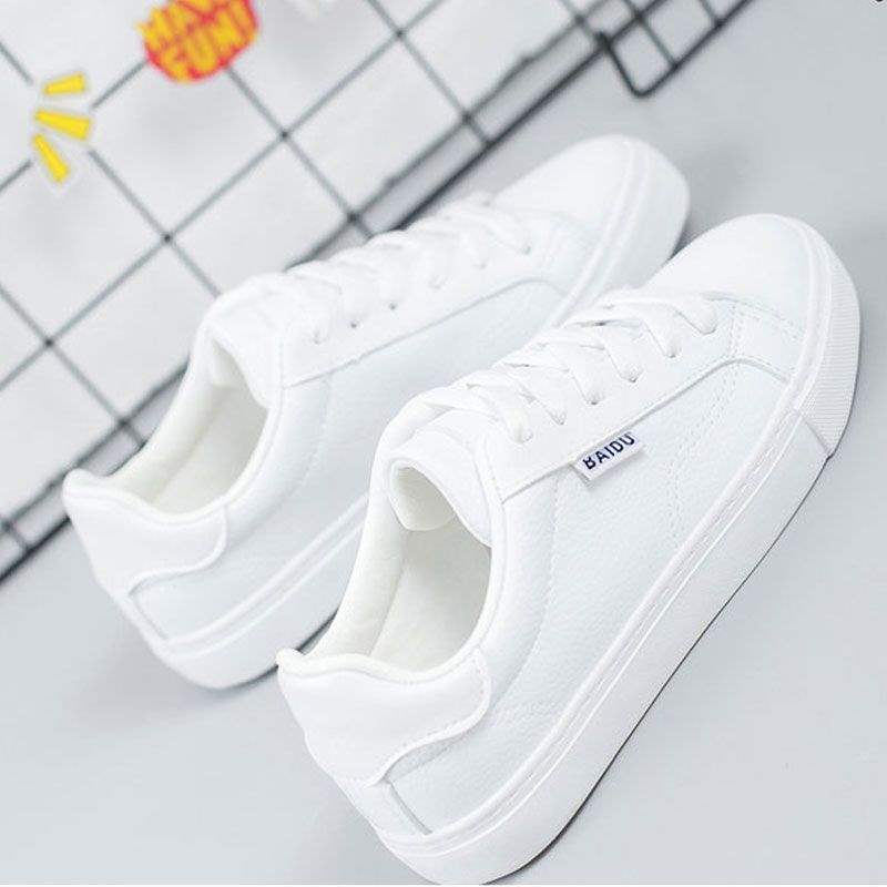 Spring and autumn basic little white shoes female student Korean version flat white shoes casual single shoes board shoes