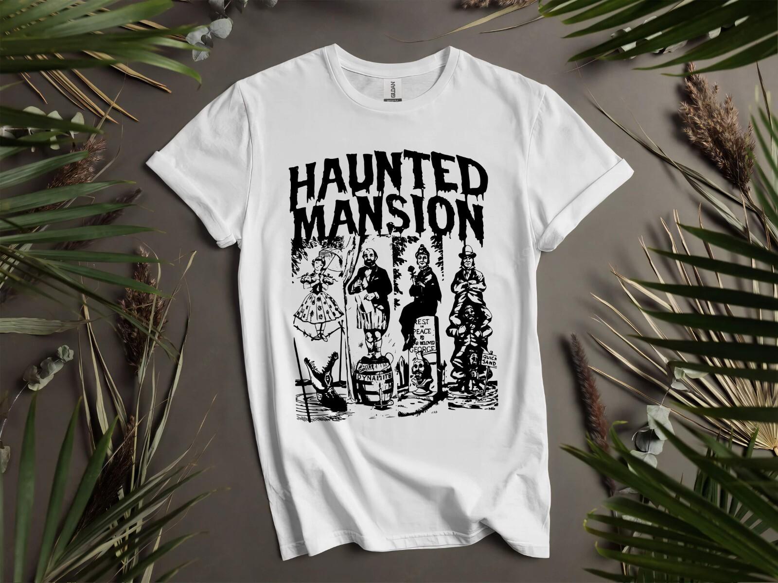 Haunted Mansion Poster T-Shirt Mens Womens Tees Top T Shirt Mens Womens Tees Top Men Women Unisex Tshirt K981 S
