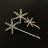 Korea Fashion Party Crystal Hairslide Rhinestone Hairclip Shiny Star Snowflake Shape Hairpin Hair Accessories for Women Headwear