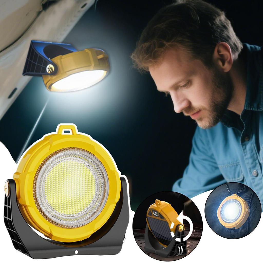 LED Work Light RGB Magnetic Flashlights Mechanics Waterproof Bright Solar LED Lamp Multi-mode For Workshop Camping Job Site