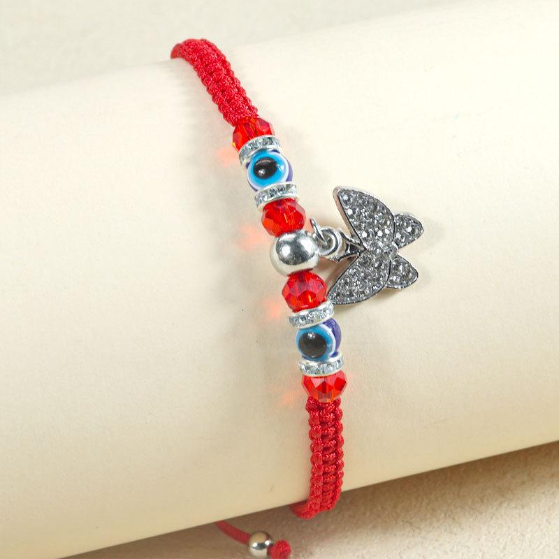 Evil Eye Crystal Beaded Adjustable Bracelet for Boys & Girls