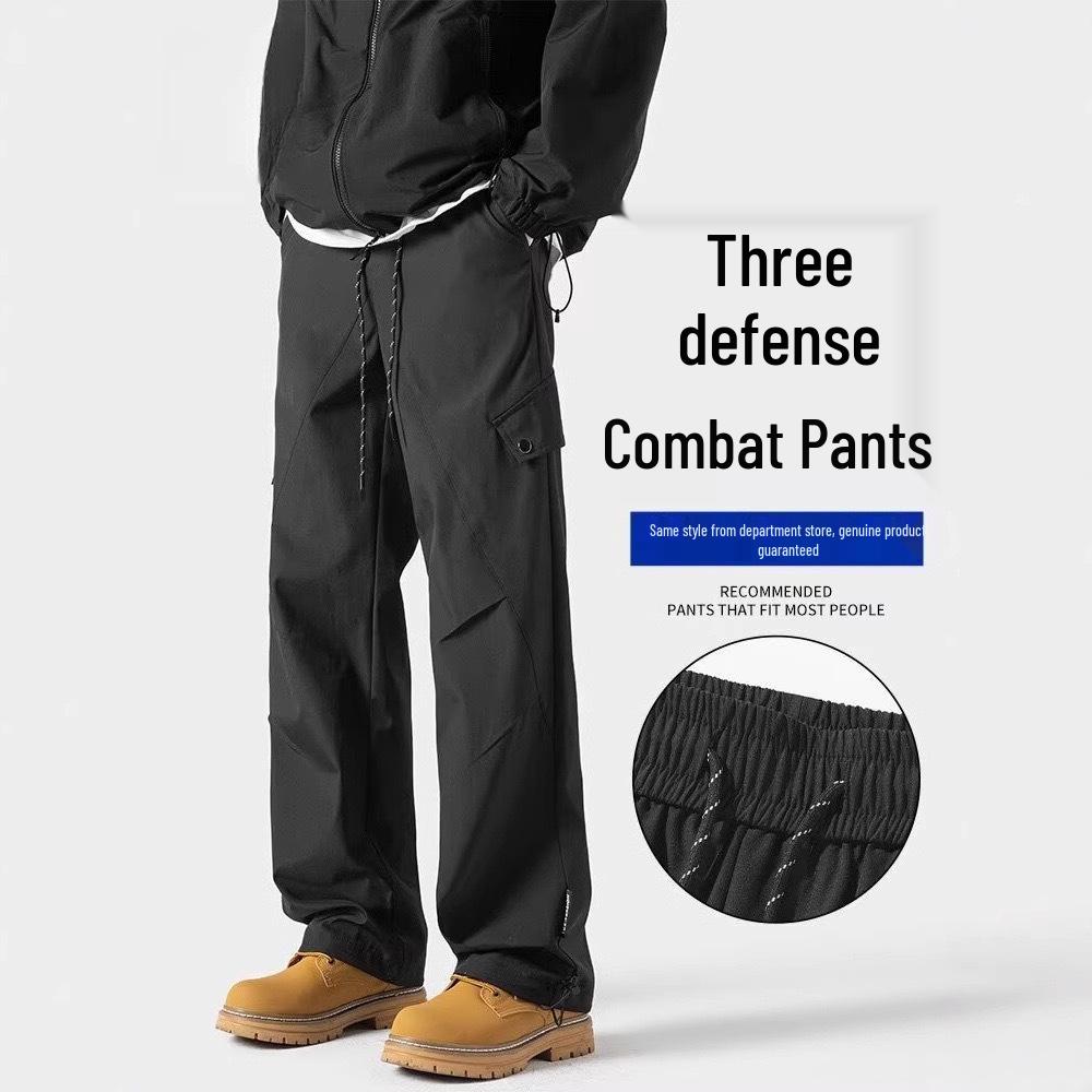 

Vancox Унисекс Черные Ветрозащитные Брюки Карго Пэчворк - Модная Американская Повседневная Одежда для Хайкинга и Активного Отдыха XL