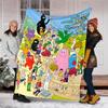 Barbapapa1 printed throw blanket—lightweight,soft,warm;versatile blanket for all seasons—perfect as &air-conditioning throw,nap blanket