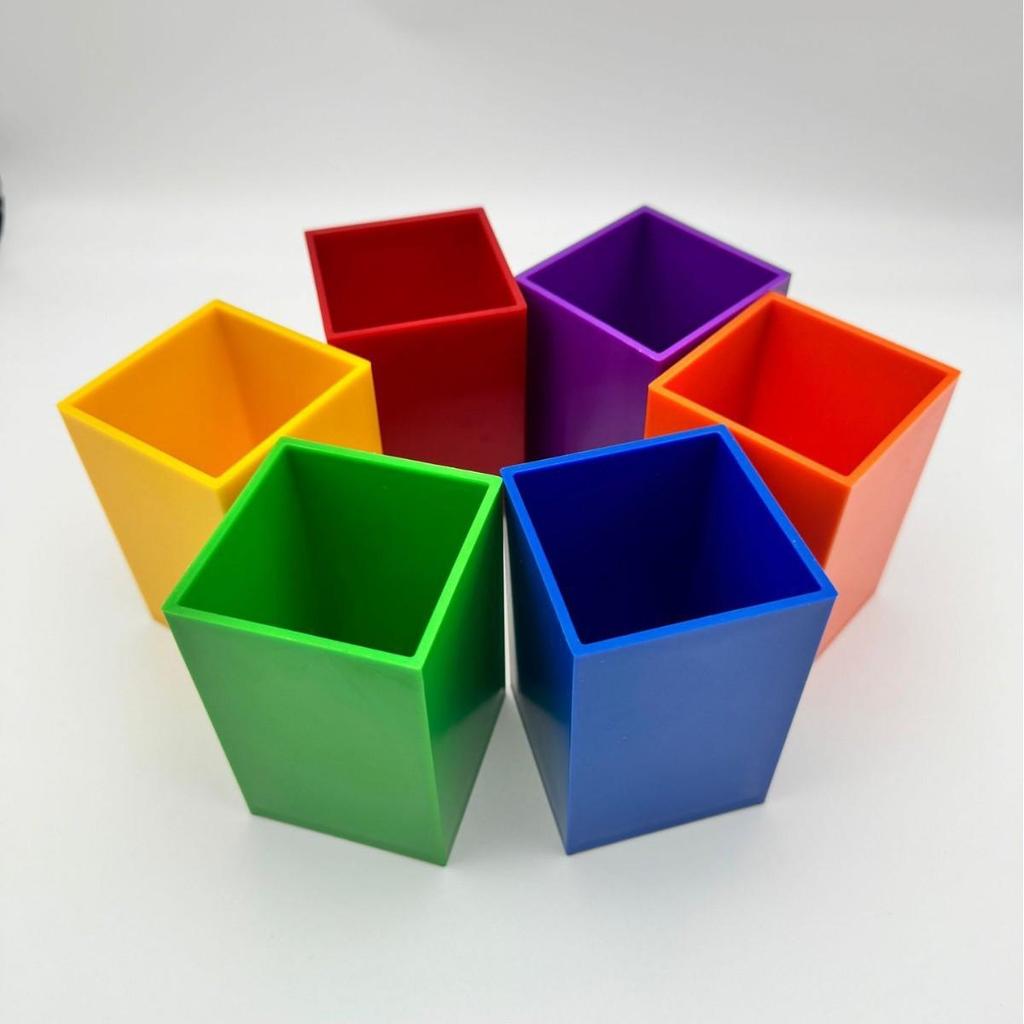 Akrilik Kalem ve Makyaj Fırçası Tutucu - Çok Renkli Masaüstü Saklama Tüpü