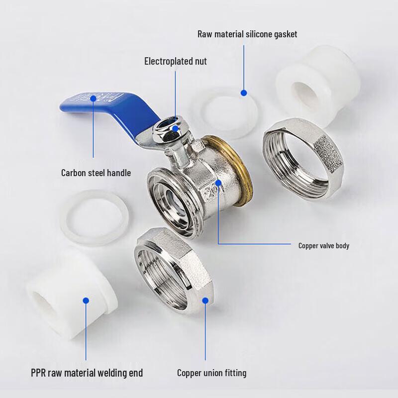 Beixun PPR Brass Nickel-Plated Ball Valve