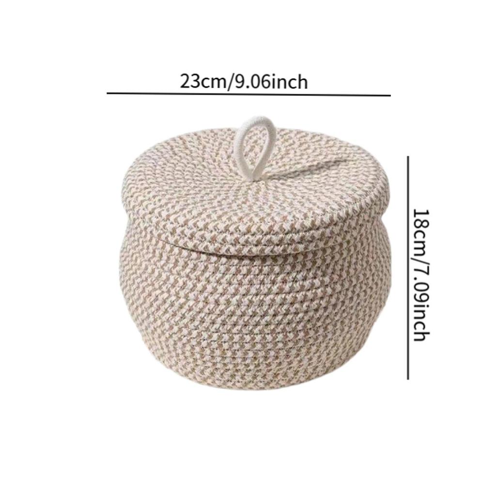 Cotton Rope Storage Basket Egg Basket Toilet Paper Basket Knitted Bin Living