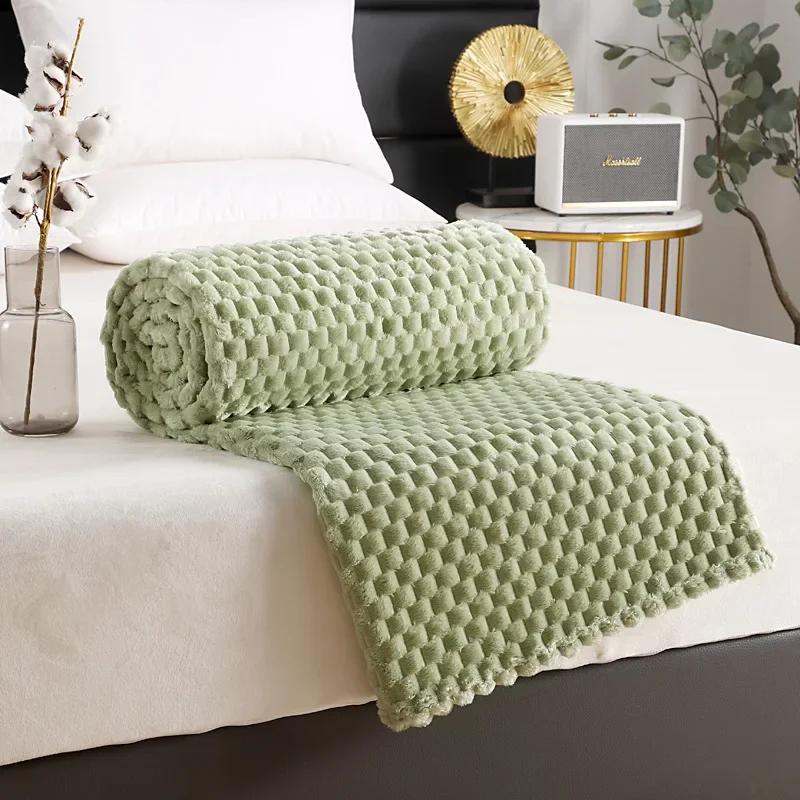 

Супер-ультрамягкое фланелевое флисовое одеяло, большое пушистое теплое покрывало на кровать, диван, кушетку для дивана/кушетку/кровать, покрывало/односпальный размер, серое 70X100CM