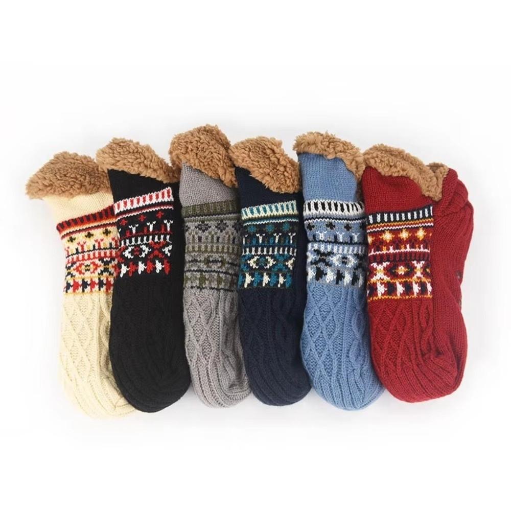Colorful Floor Socks Non Slip Grip Sleeping Socks Useful Thermal Slipper Socks  Home Wear