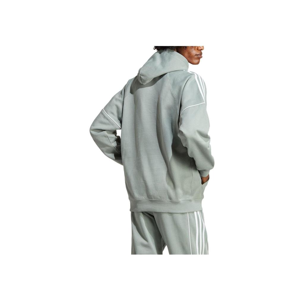 Adidas Originals Rekive Solid-color Brand Print Logo Kangaroo Pocket Pure Cotton Sweatshirt For Men Green IB8688