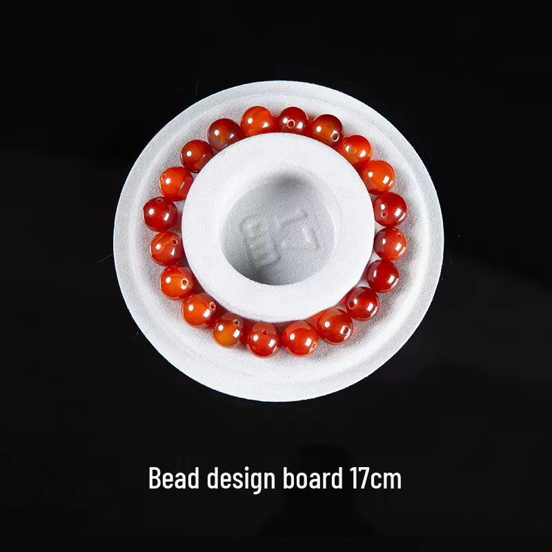 Beaded Bamboo Wooden Jewelry Tray for Bracelets and Necklaces