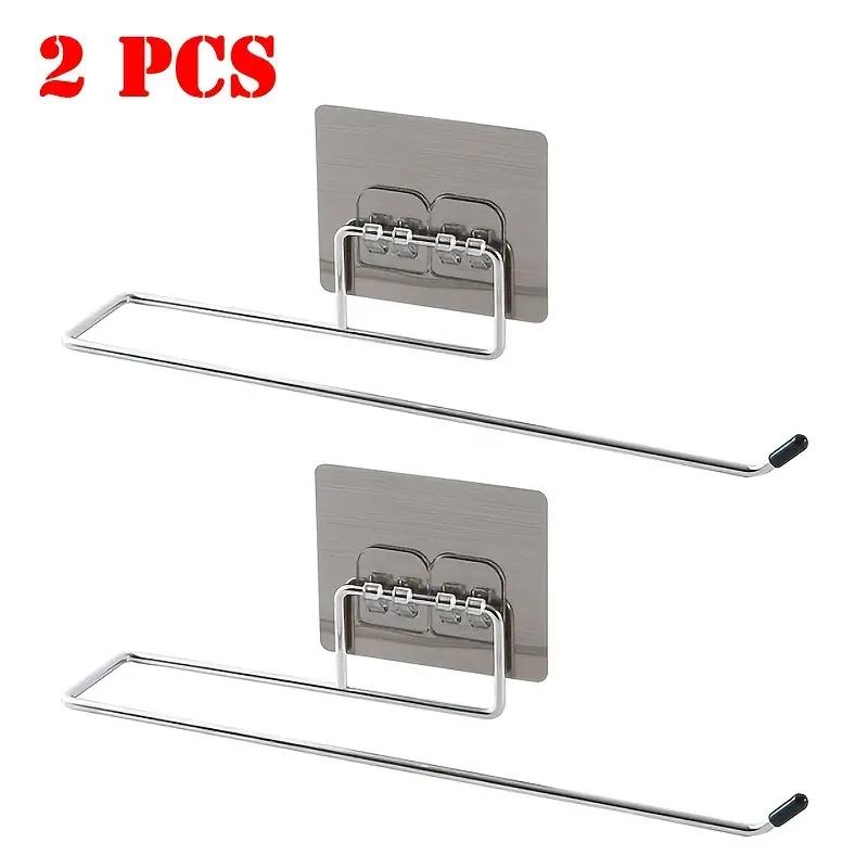 

2 шт. Подвесной держатель для туалетной бумаги, держатель для рулонной бумаги, стойка-вешалка для полотенец для ванной комнаты, туалетная стойка, бумажная стойка, домашние стеллажи для хранения светло-серый