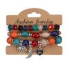 3pcs/Set Boho Style Beaded Charm Bracelets Long Wrap Jewelry Set With Colorful Gems for Women Party Accessories Gifts