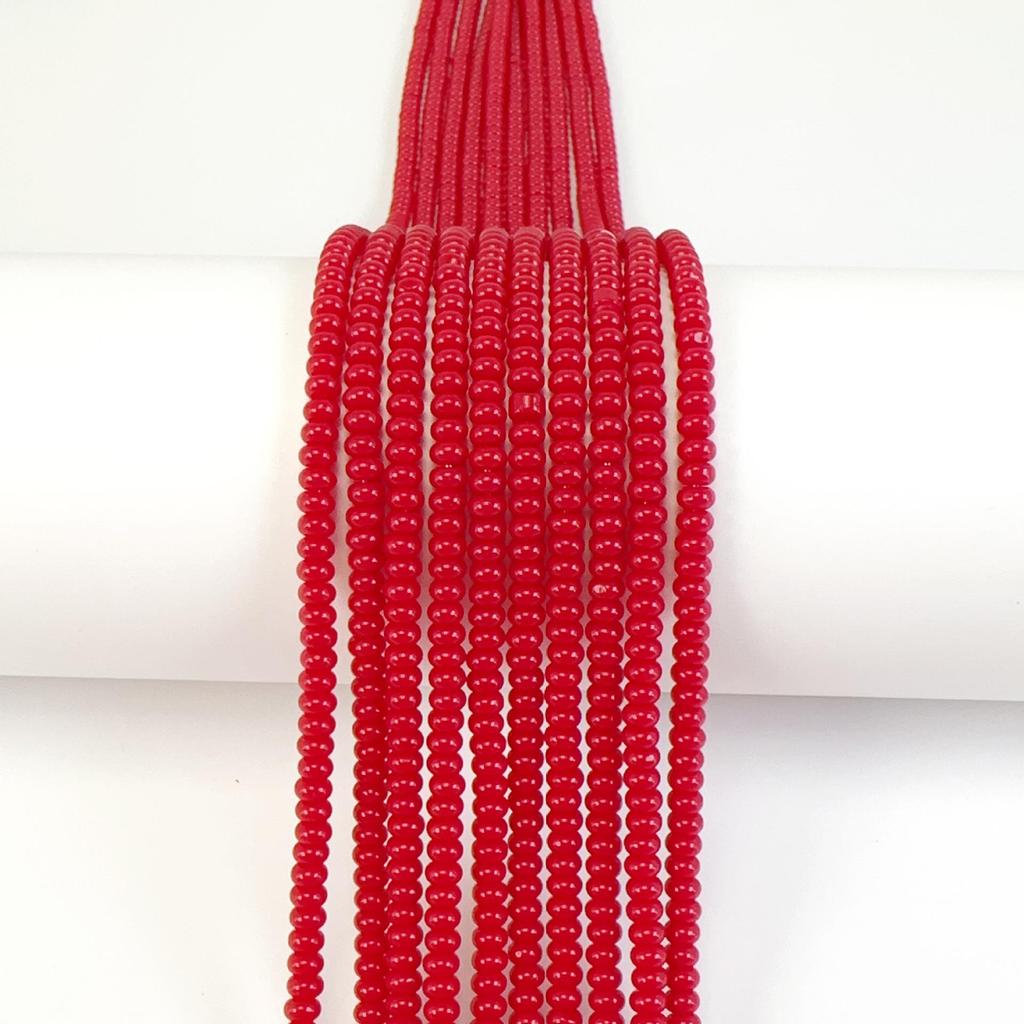 2x4mm Colorful Glass Spacer Beads for DIY Jewelry Bracelets