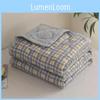 Pattern Lattice Water Wash Cotton Bedding Summer Air Conditioning Quilt Blanket