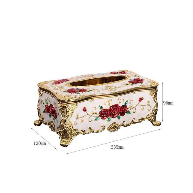 European Style Paper Drawer Living Room Household Plastic Tissue Box Dining Table Ktv Creative Napkin Paper Box