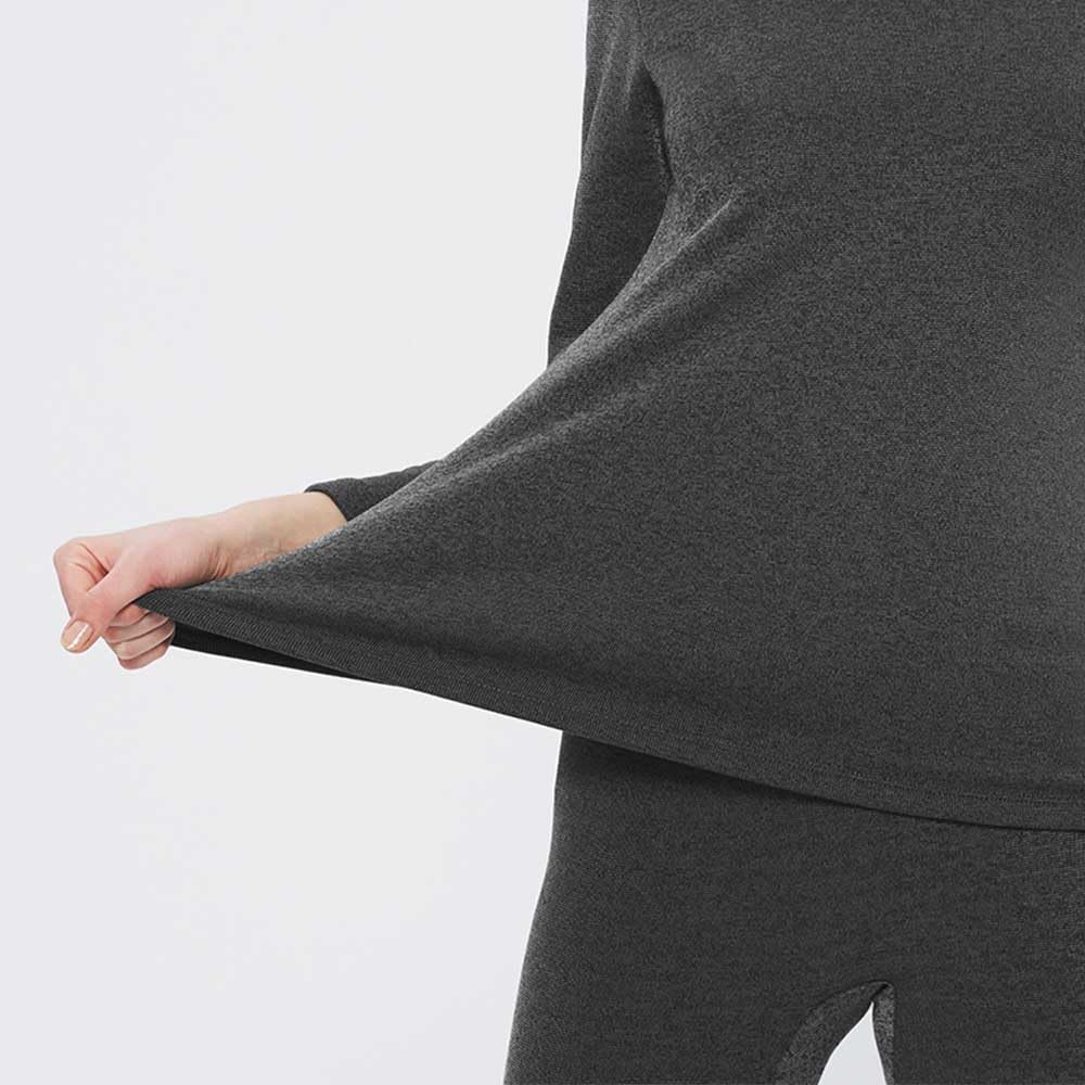 Gunze Misty Pink Inner High Long Hot Keeps You Size L MH5645P/MH5645K Women's Shirt, Thick, Warm, Stretchy, Neck, Sleeve, Magic, Warm,