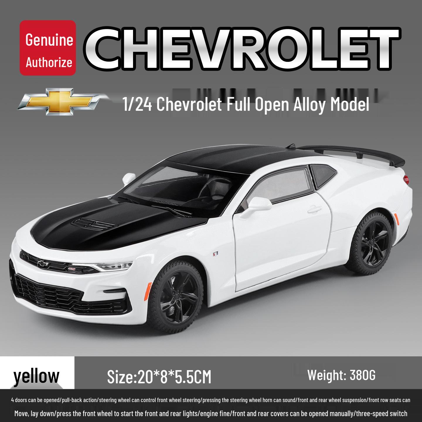Black Mamba 1:24 Alloy Chevrolet Camaro: Licensed Static Model with Light & Sound