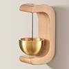 Doorbell Solid Wooden Doorbell C Shaped Magnetic Brass Wind Chimes Wireless Jingle Bell Entrance Door Bell Pendant Home Decor
