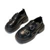 Scarpe da Donna Moda Stile Britannico Zeppa Oxfords Sneakers Casual da Donna Mocassini con Pelliccia Bocca Bassa Punta Tonda Scarpe Piatte Preppy