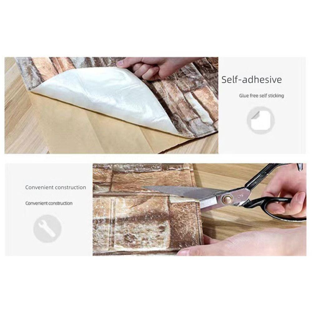 DIY 3D Imitation Brick Wall Stickers Peel and Stick Background Wallpaper  Wallboard Renovation