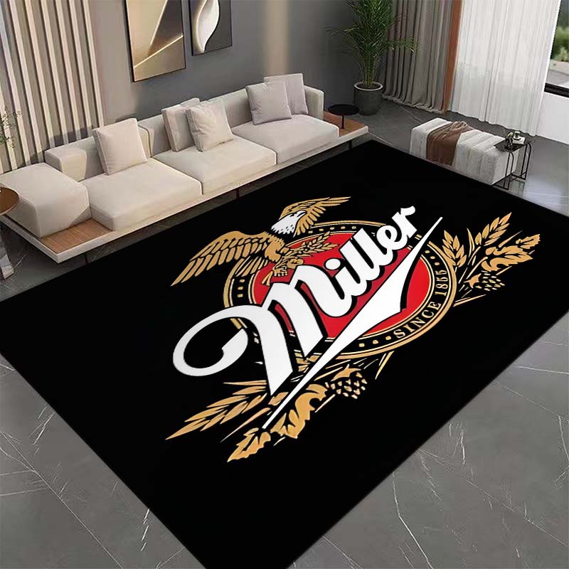 15 Size Genuine Draft M-Miller Pattern Rug Bedroom Living Room Bathroom Mat Creative Door Mat Area Rug Beer Bar Decor Carpets