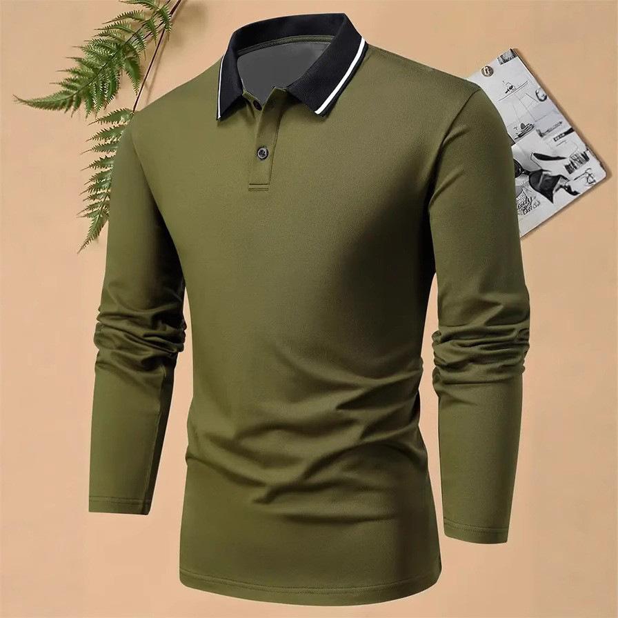 Essential Long Sleeve Polo Shirt, Versatile Casual Top.