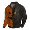Men's Halloween Printed Corduroy Button Shirt