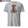 Unique Wire-Haired Dachshund Meditating Yoga Unisex T-Shirt | Cute Dog Tee