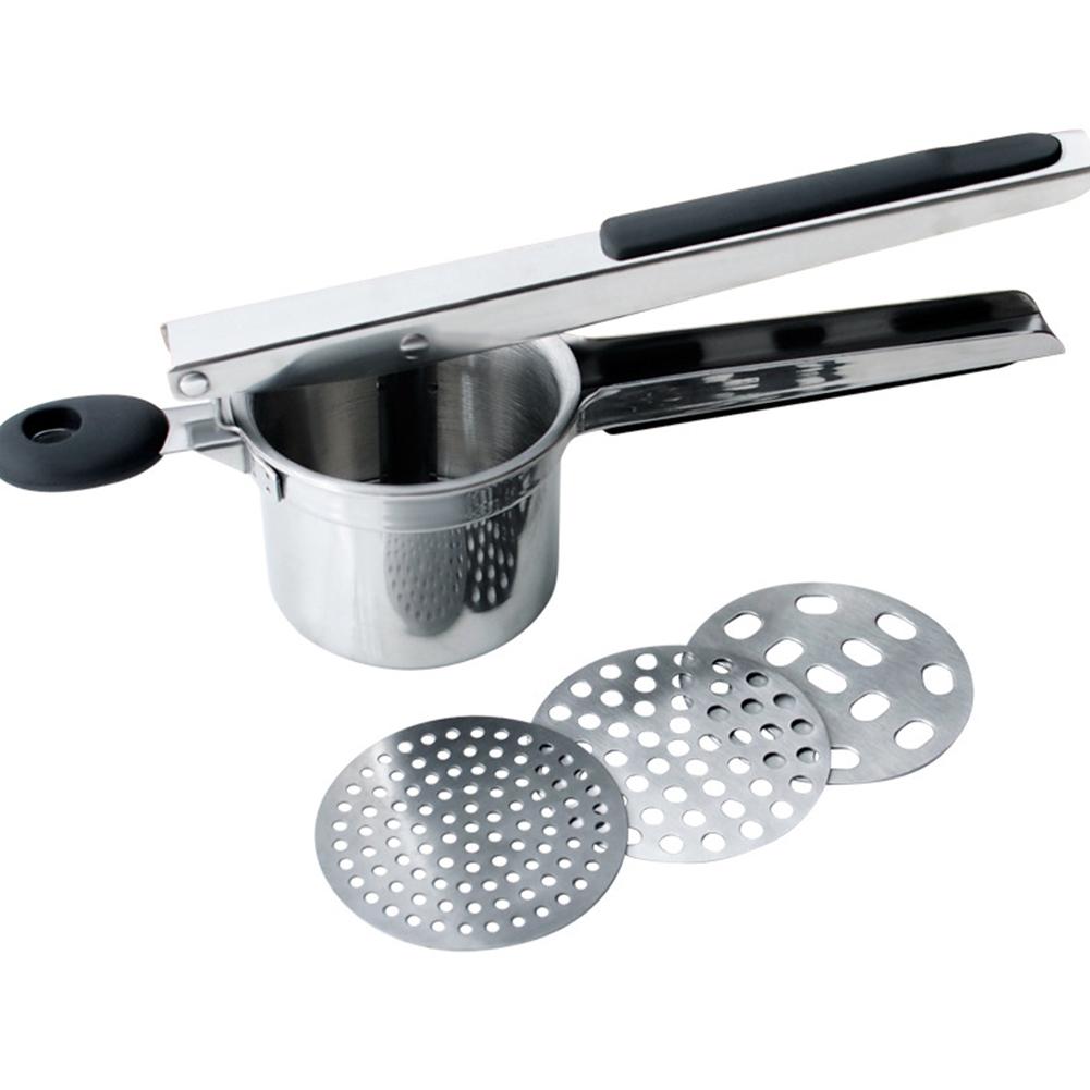 Stainless Steel Fruit Vegetable Masher Potatoes Lump Presser Mashed Potato Kitchen Tools Stainless steel#0