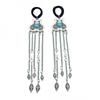 Vintage Floral Alloy Tassel Hair Accessory With Elastic Cord Boho Headband Women Travel Photography