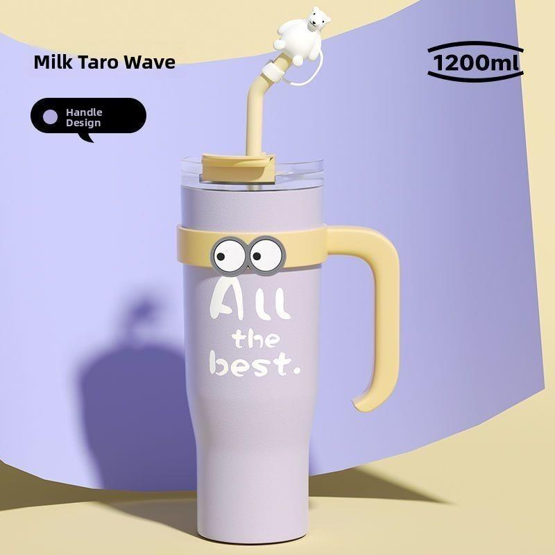Large Capacity 40oz Insulated Stainl Steel Water Bottle Car Cup with St Ice King Portable Thermos High Aesthetic Value