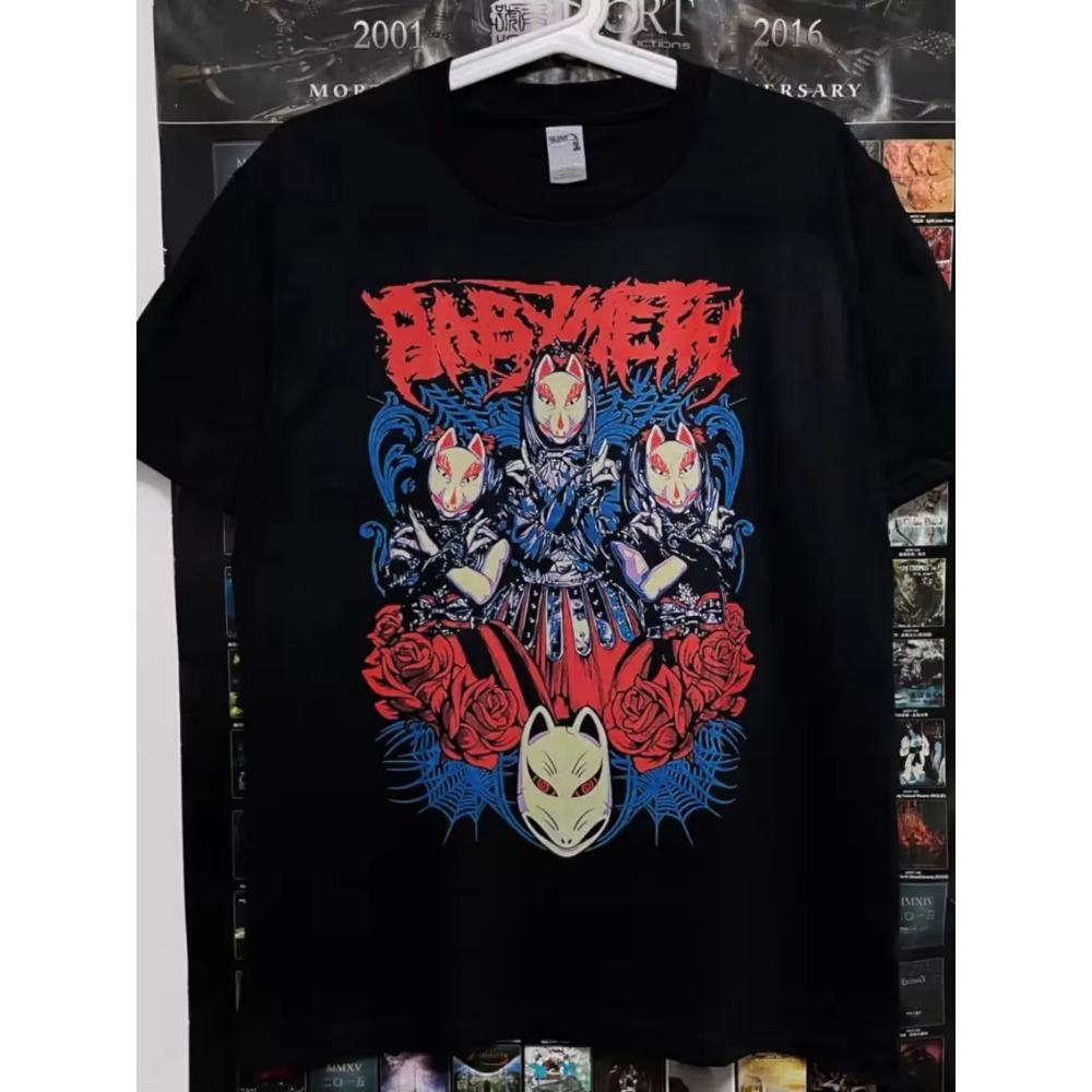 Japanese Hip-hop Rock Band Baby Metal Band T-shirt Women's Casual Short Sleeved Y2k Daily Casual Street Wear