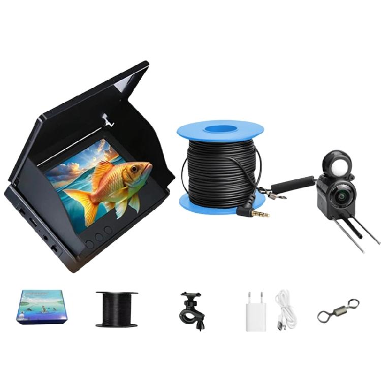 220° Wide Angles 1080P Fish Finder Camera with Large Screen Underwater Fishing Camera for Boats Lake Fishing