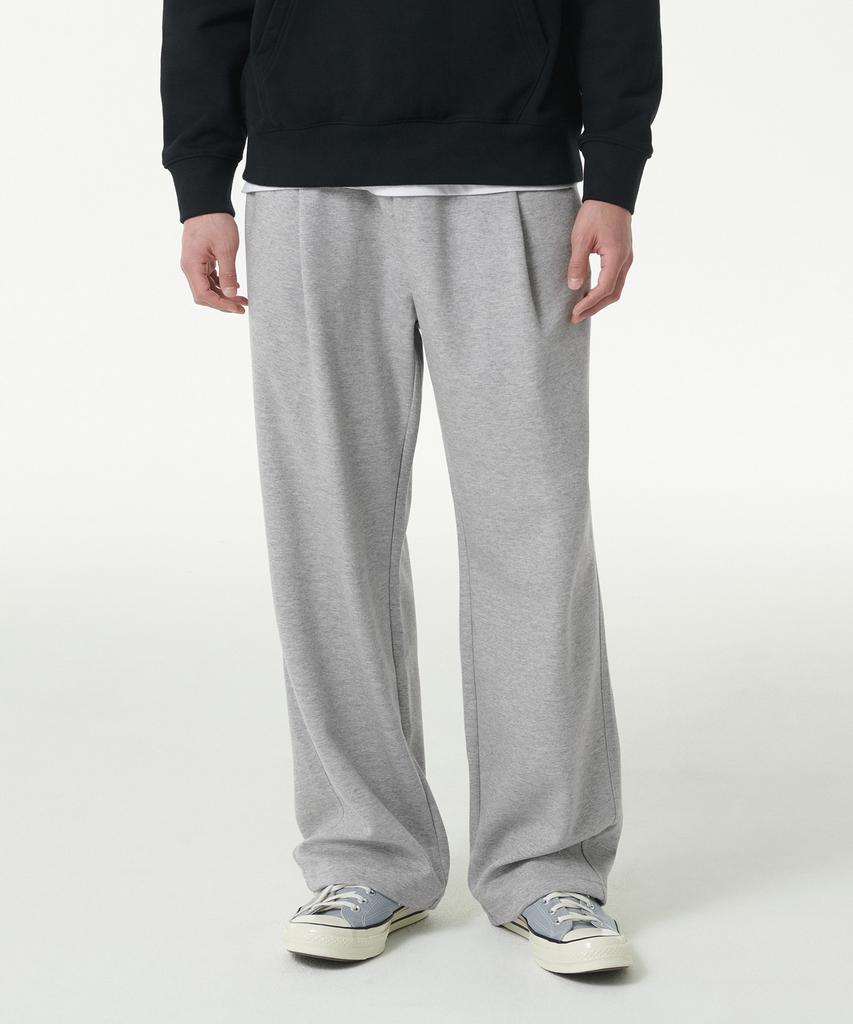 Musinsa Standard [Cooltandard] One-Pleat Wide Lounge Sweatpants [Medium Grey]
